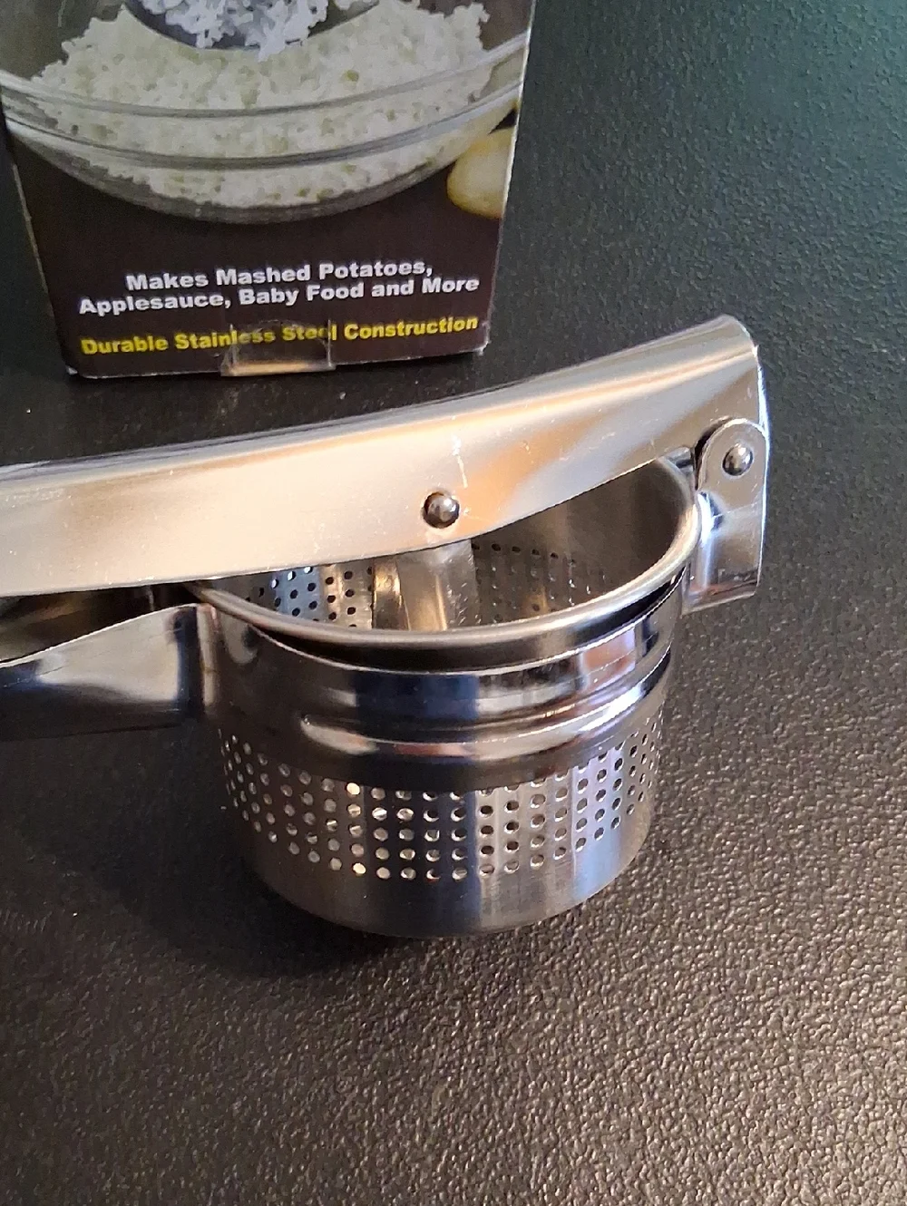 Potato Ricer - Stainless Steel Makes Smooth Potatoes, Purees, Baby Food